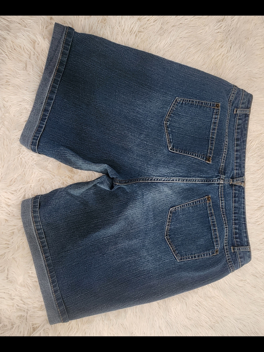 Avenue Women's Dark Blue Boyfriend Denim Shorts